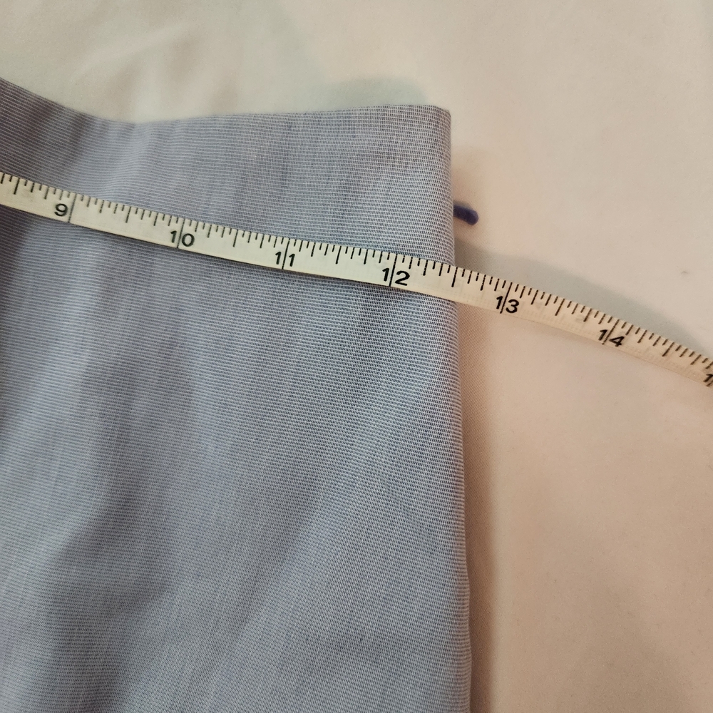 Banana Republic Rare Light Blue Asymmetrical Hem Skirt A Line High Waist Midi - Picture 8 of 10